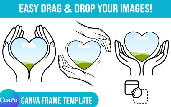 Download Heart Valentine Canva Frame Template - Premium Resources